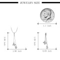 Unique Long Crystal Butterfly Pendant Necklace Earrings Jewelry Set